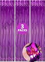FI - FLICK IN Purple Foil Curtain for Party Decorations, Curtain Backdrop for Birthday Decoration, Anniversary, Bachelorette Party Celebration Theme (Pack of 3) gallery image