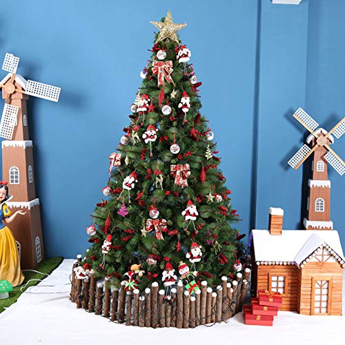 Dulplay 6.8Ft Premium Christmas Tree With Led Lights,Ornaments Hinged Unlit Large Optical Fiber Tree For Hotel Wedding Decorative-Green 6.8Ft(210Cm) #TOP2