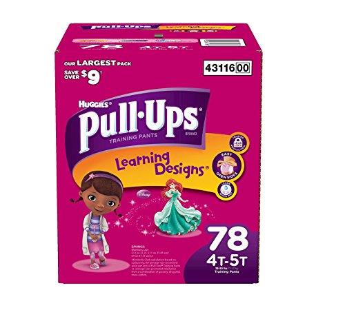 Pull-Ups Training Pants with Learning Designs, Girls, 4T-5T, 78 Count