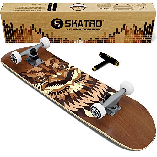 Skatro - Pro Skateboard 31" Complete Skateboard. Skate Board Ages: Adults, Boys, Girls