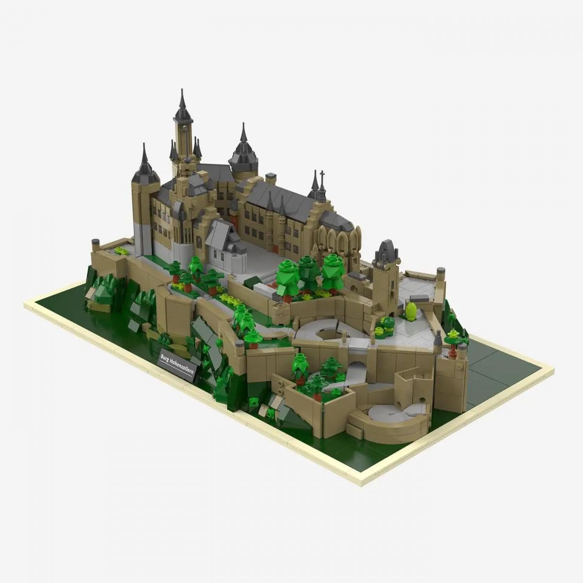 BlueBrixx Pro 108687 – Burg Hohenzollern (Größe M), 3182 Klemmbausteine, Burg-Set, Geschenk für Architektur und Mittelalter Fans, Bausteine der Pro-Serie