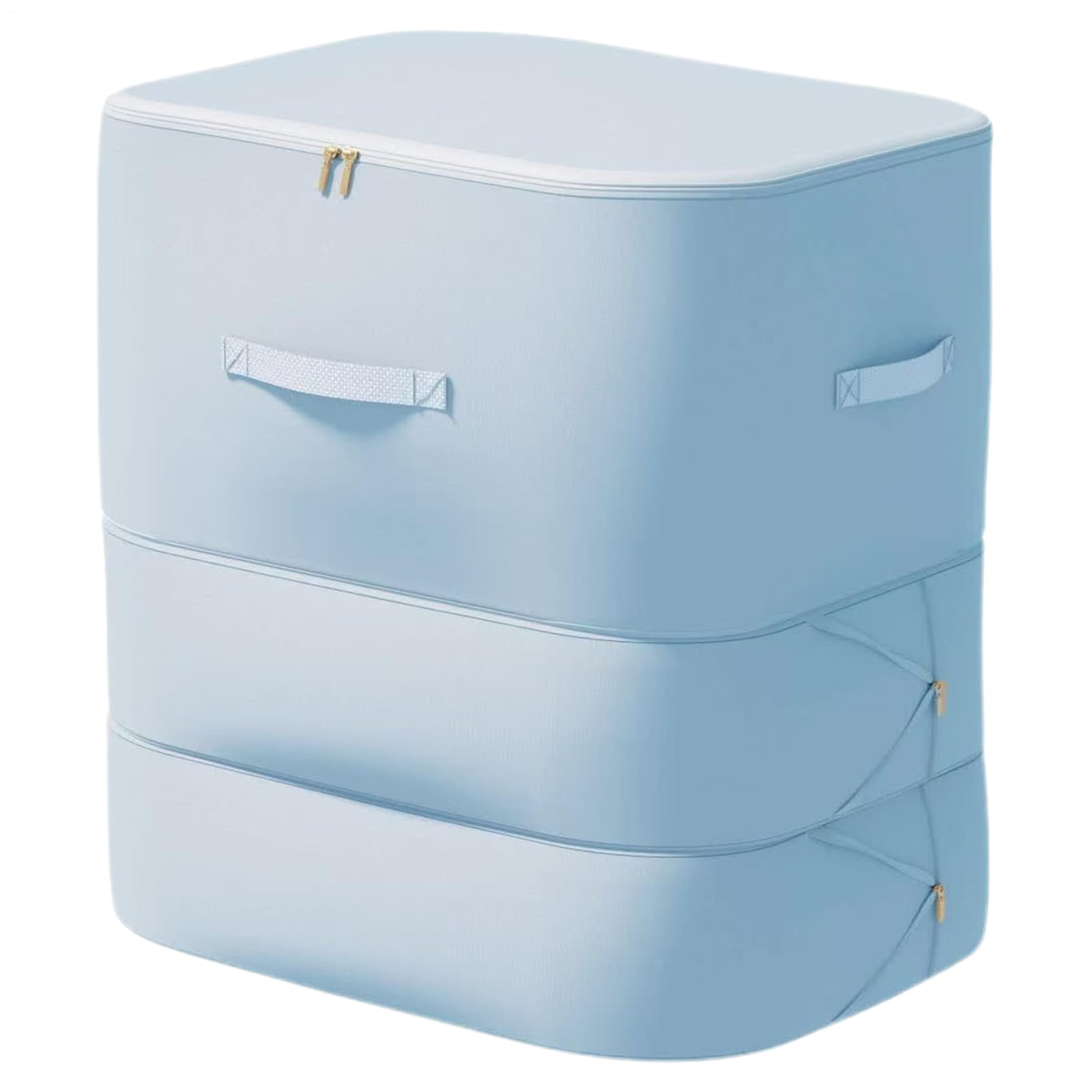 Bolsas de edredón grandes y organizador de almacenamiento de tela plegable con asas para dormitorio