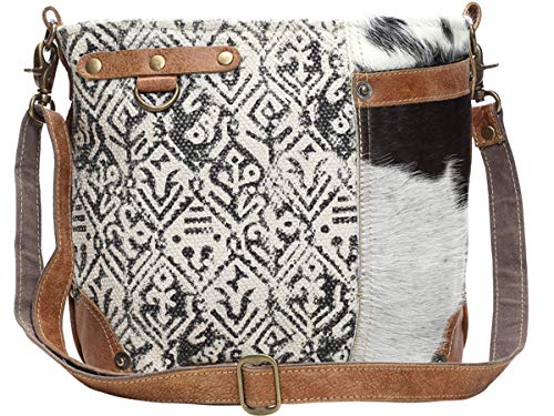 HAIRON AND COTTON RUG SHOULDER BAG