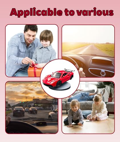 Image of Drifting Car Dashboard, Car Model with Self Adhesive Stylish Car Dashboard Accessories for Home Decor Birthday Gift Ideal for Automotive Enthusiasts (Red)