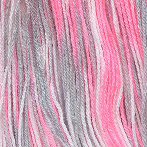 Image of M.G ENTERPRISE Os wal Multi Pink Grey Mix (400 gm) Wool Hank Hand Knitting Wool /Art Craft Soft Fingering Crochet Hook Yarn, Needle Knitting Yarn Thread dye L