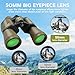 20x50 Binoculars for Adults High Powered, Military Compact HD Waterproof Binoculars with Low Light Vision for Bird Watching Travel Hunting Football Games Stargazing with Carrying Case and Strap(Mud)