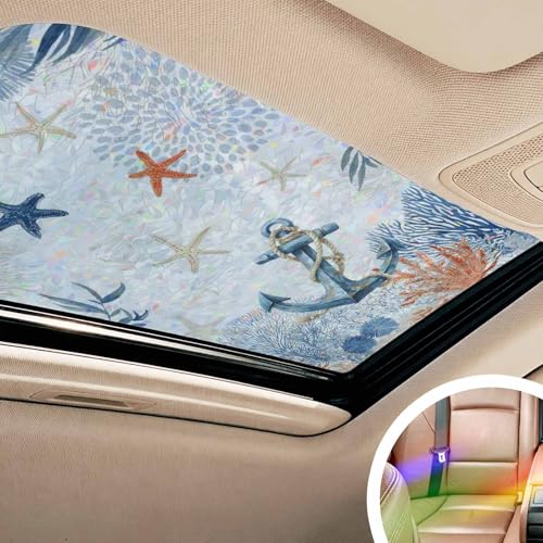 Película para ventana decorativa azul 17.7 x 78.7 pulgadas miniatura 7