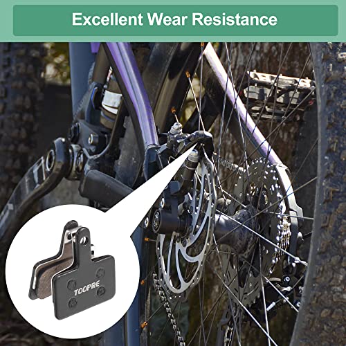 X AUTOHAUX 4 Pair Resin Disc Bike Brake Pads w/Split Pin for Shimano M315 M355, Black - Image 3