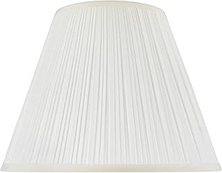Aspen Creative 33026A, Transitional Pleated Empire Shape Spider Construction Lamp Shade in Off-White, 14
