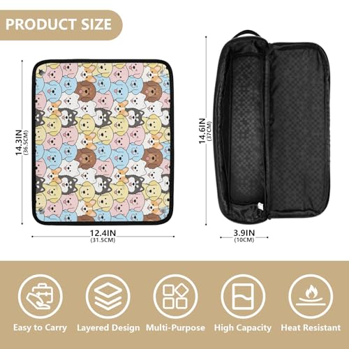 Bolsa de viaje 2 en 1 para plancha de pelo y rizador con tapete resistente al calor removible, impermeable, para planchas y rizadores, volumizador y estilizador de cabello miniatura 4