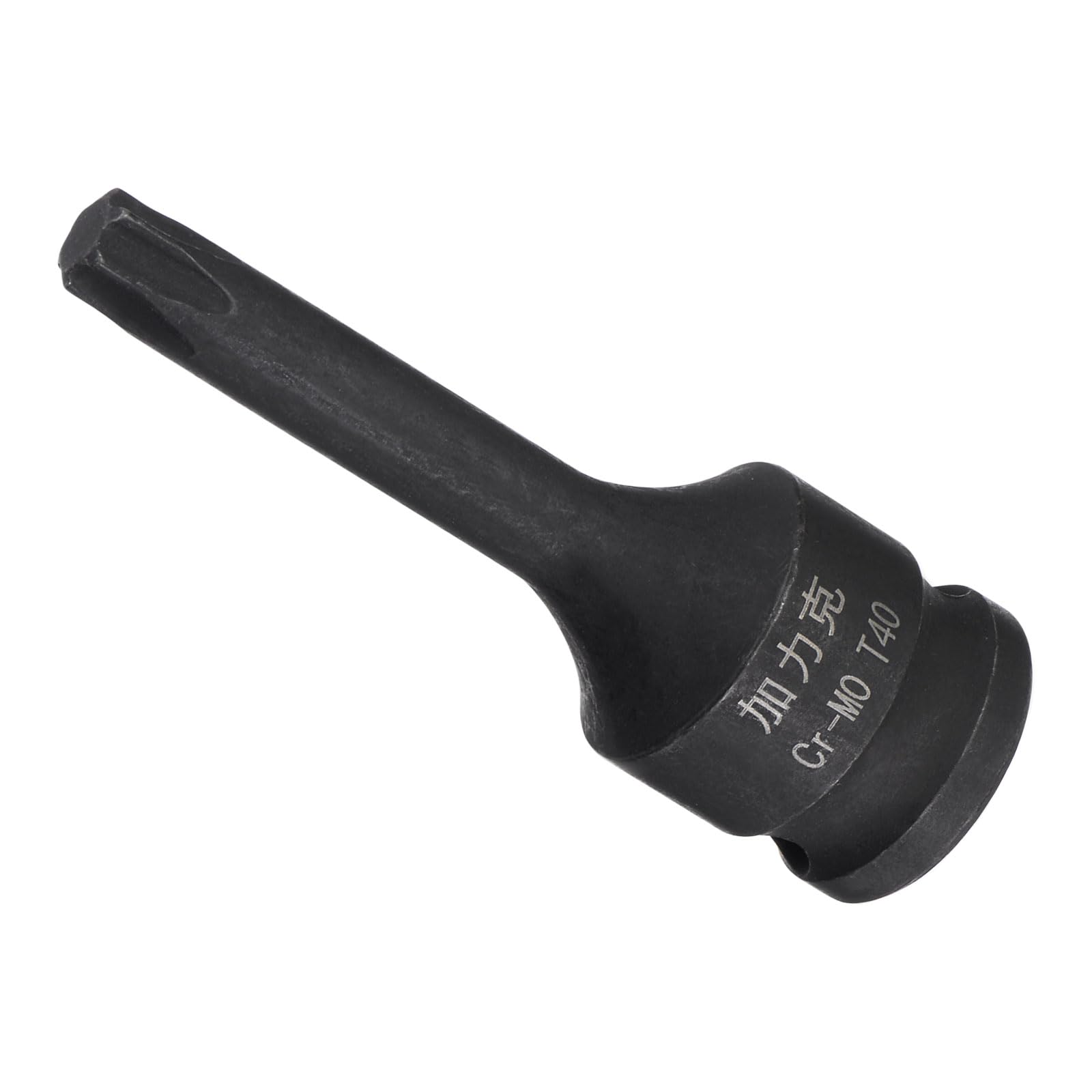 CoCud Impact Torx Bit Socket, T40 3/8" Square Drive 60mm Length, CR-MO Chamfer Design Pin Hole 6 Point Star Socket Bit - (Applications: for Automotive Repair)