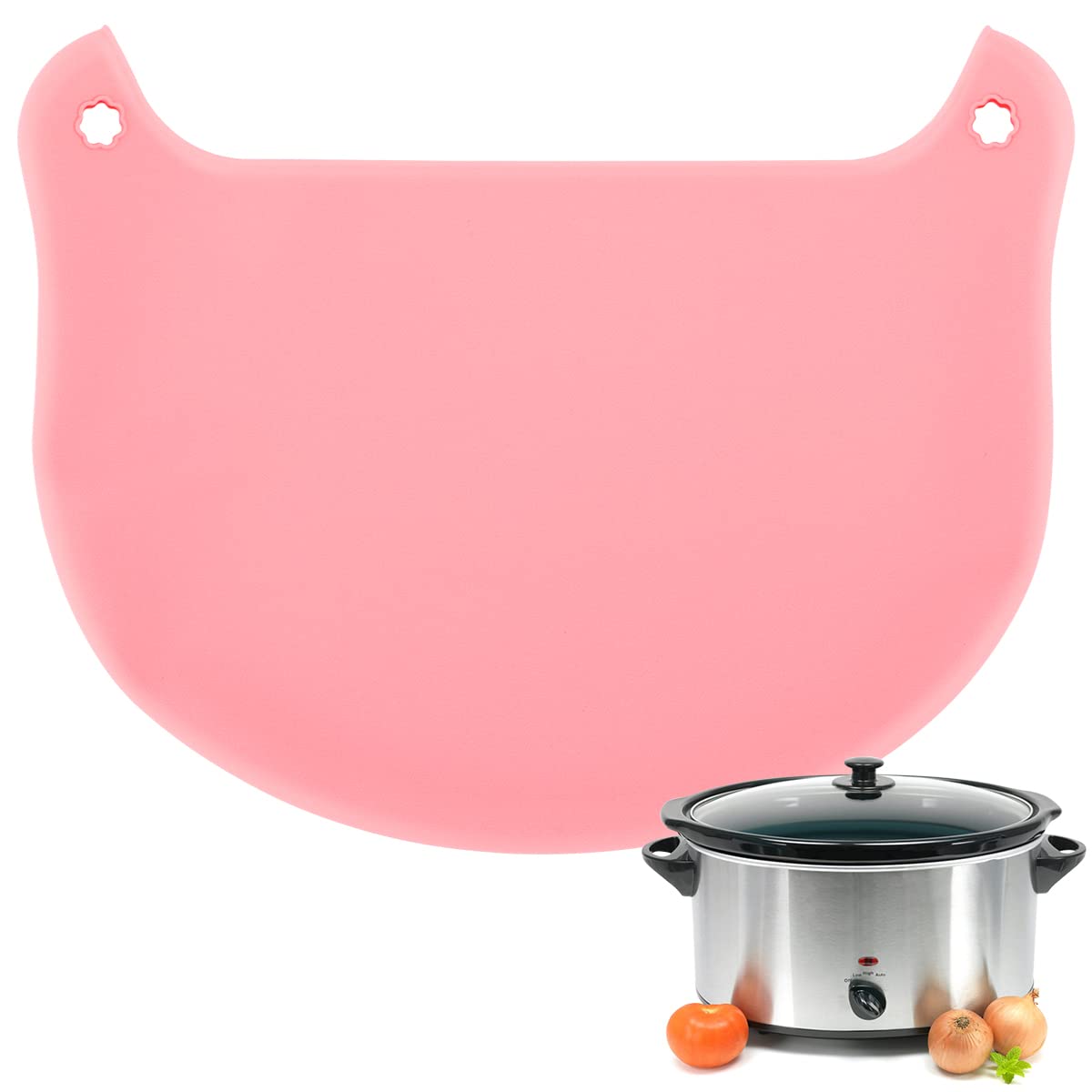 Silicone Slow Cooker Liner fit 6-8Quarts FoldableSlow Cooker Liners Oval Slow Cooker Easy Clean Bags Liners for Round