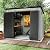 Domi 6x8FT Lean to Resin Shed, Plastic Outdoor Storage Shed with Carpet, Outside Storage Building for Garden Tools, Bike, Lawn Mower, Yard