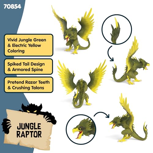 Image of Schleich Eldrador - Jungle Raptor - Parrot Monster Toy - Kids 7+ | 70854 | Monster Figurine, Battle Creature Toy for Boys 7+, Fantasy Beast, Action Figure Gifts, Screen-Free Imaginative Pretend Play