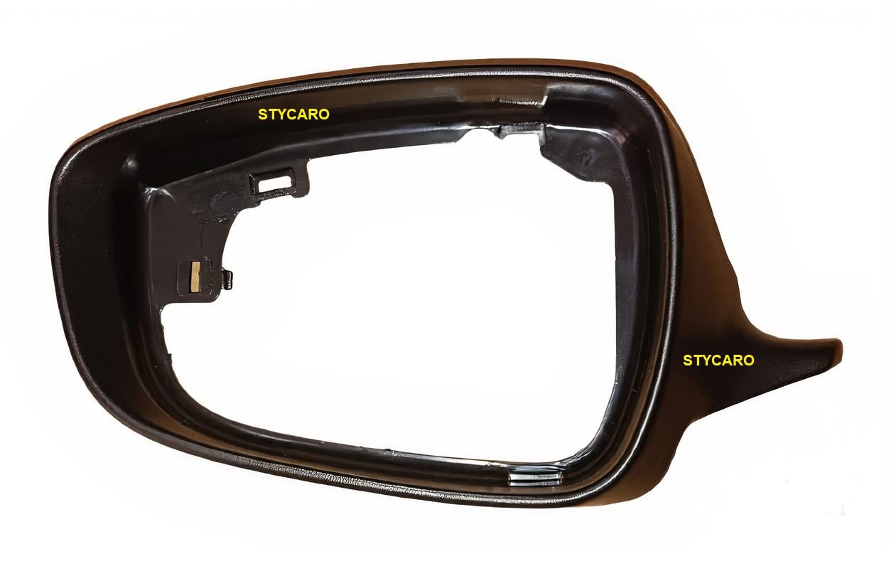 ORVM (LEFT PASSENGER SIDE) Mirror Ring Bezel Cover Compatible with Hundai Verna Fluidic Type 3 (2012-2016) | Black ABS Plastic | Exterior Rear View Mirror Frame Bezel Trim Cover Replacement-image-5