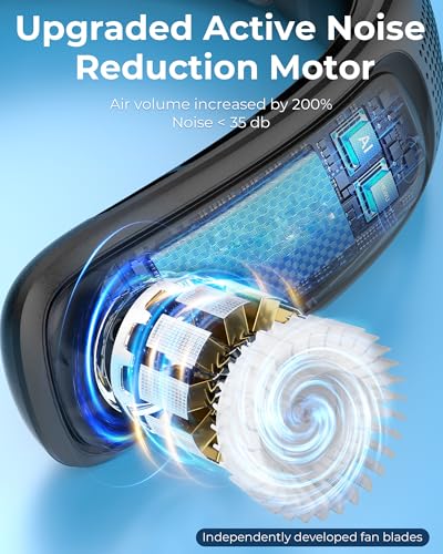 Ventilador personal portátil recargable con 3 velocidades y batería USB 4