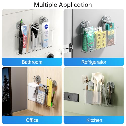 PAVSTINE Suction Toothbrush Holder Large, Electric Toothbrush Stand No Drilling, Tooth Brush Holder Wall Mounted, MAX Hold 6 KG, Remove Toothpaste Holder for Bathroom, Kitchen, Transparent - Cosy Home Interiors PAVSTINE Suction Toothbrush Holder Large, Electric Toothbrush Stand No Drilling, Tooth Brush Holder Wall Mounted, MAX Hold 6 KG, Remove Toothpaste Holder for Bathroom, Kitchen, Transparent - Image 5