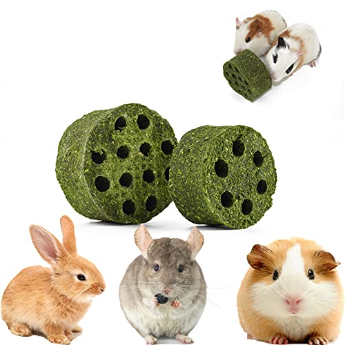 SKXZK Juguete de Conejo, Juguetes para Masticar Mascotas, Natural Timothy Pasteles de Hierba Cuidado Molar Juguete para Hamster Conejillo de Indias Chinchilla Conejos (L : (2,5 x 1,3 Pulgadas)) Cover