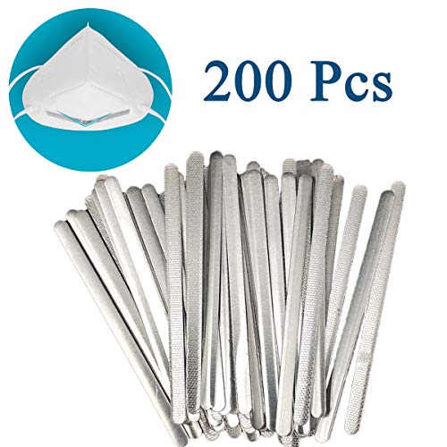 Flat Mask Nose Aluminum Wire, Adhesive 200 Pcs 90mm Strip Bridge Clip