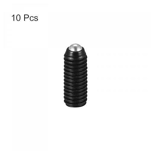 Miniatura 52 de uxcell Tornillos de fijación de punta de bola, 10 piezas M5 x 0.394 in de acero de alto carbono Métrico Spring Hex Socket Grub Tornillo