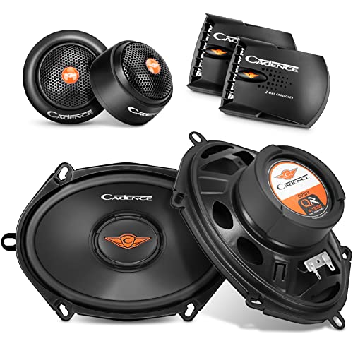 Cadence 5 X 7 Inch 2-Way Full Range Coaxial Car Speakers Component Kit Qr57K, 180 Watts 4 Ohms Q Series Car Audio Stereo Loudspeakers Include Tweeters And Crossovers, Set #TOP17