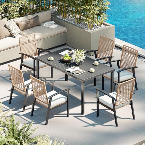 Aoxun 6- Piece Wicker Patio and Chairs Set