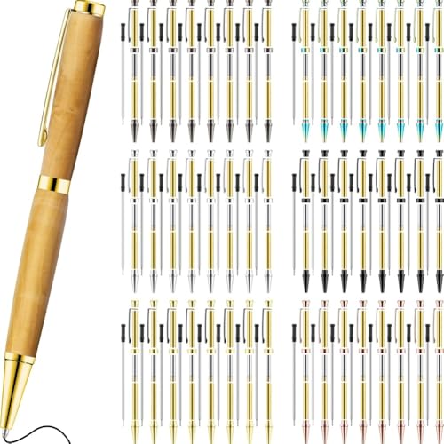Kit de fabrication de stylo pour amateurs de bricolage en bois et cuivre avec mécanisme 7 mm