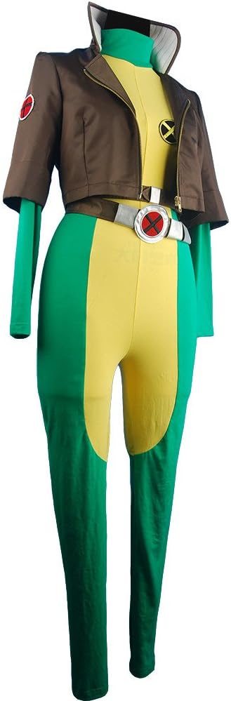 XYZcos Women's X-Men Ms. Rogue Marie Zentai Bodysuit Halloween Cosplay Costume