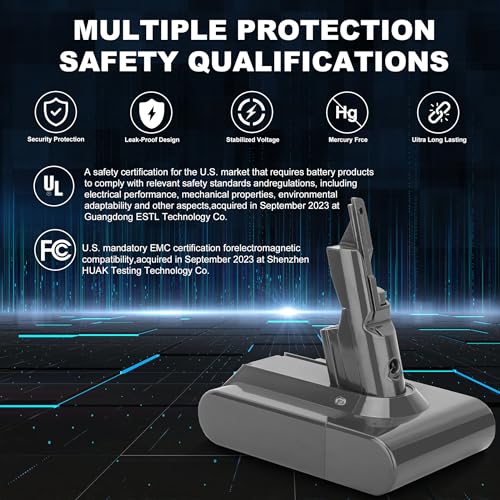 Ersatz für V7-Akku, Ersatzakku 6500 mAh, kompatibel mit Dyson SV11 V7 Motorhead Animal Trigger HEPA Car+Boat Absolute (nicht geeignet für V6, V8, V10)