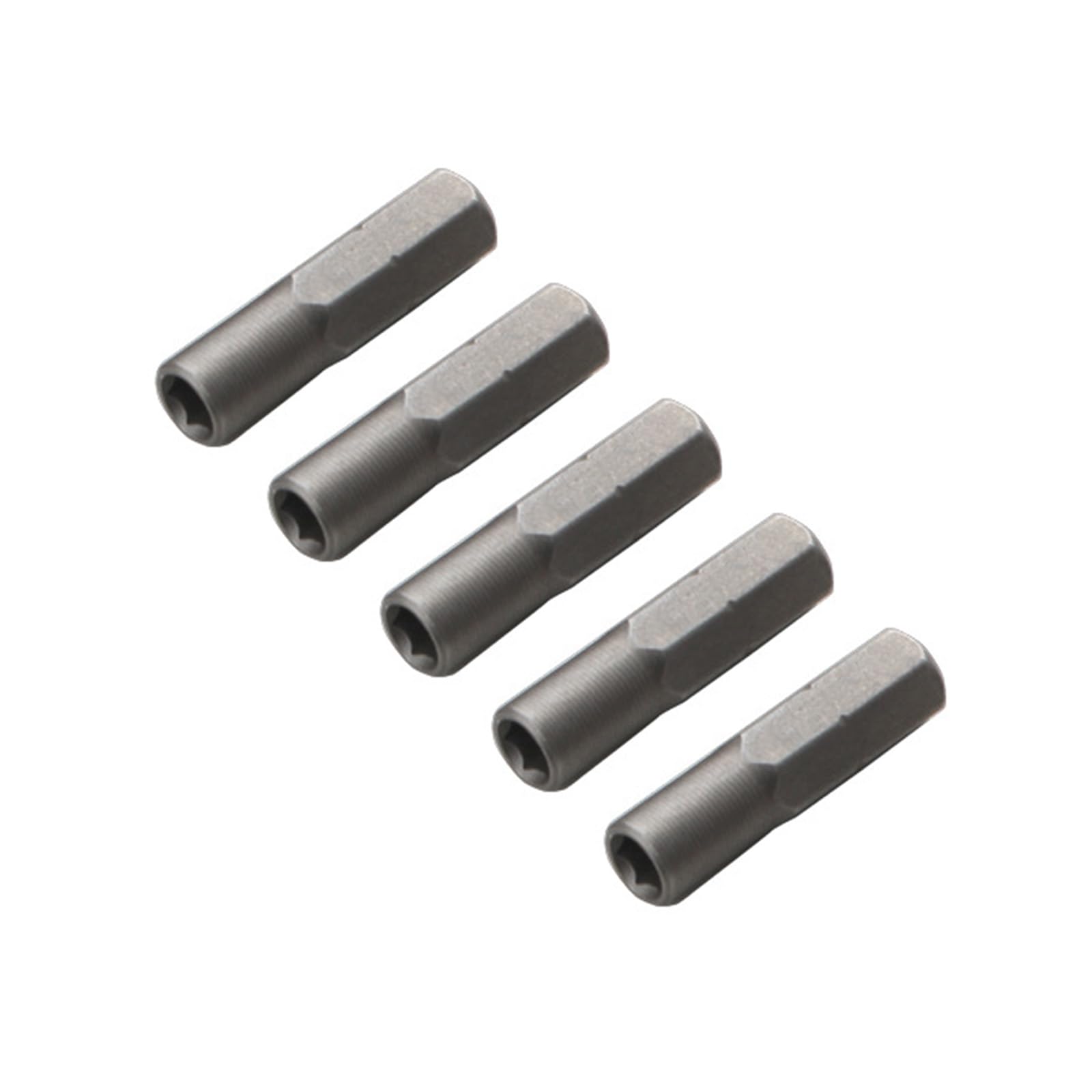 BOGEEL 5Pieces Hexagonal Bit Adapter Set Magnetic 1/4Inch to 4Mm Socket Shank for Screwdriver and Drill Tool, Sandblasting 25Mm