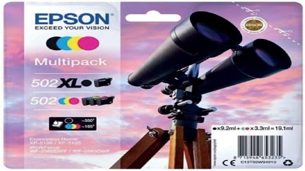 Epson 502 Multipack Xl Bk Cmy Std Ink Ca