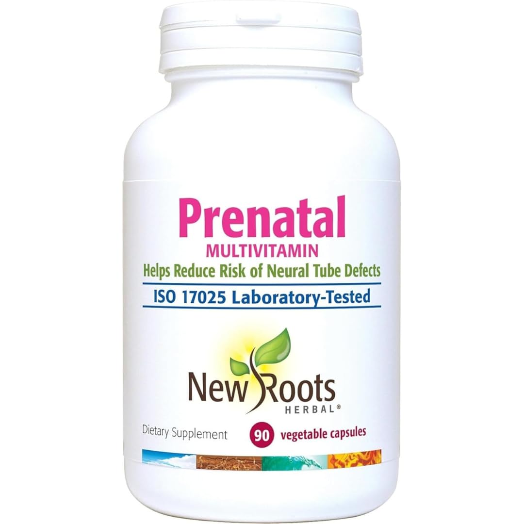 New Roots | Prenatal Vitamins and Minerals for Women with Folate & Iron, Calcium, and more| Complete Multivitamin with 23 Essential Supplements – All Stages Pregnancy Support & Postnatal (90 Capsules)