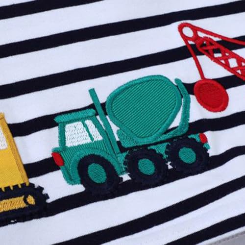 Girls Dinosaur Embroidered Short Sleeve T Shirts Kids Summer Tops Loose Crewneck Comfy Cotton Tees for Boys 2-7 Years3