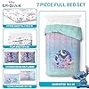 Disney Lilo and Stitch Full Size Comforter Set - 7 Piece Floral Bedding Includes Sheet Set & Pillow Covers Features Angel - Super Soft Purple & Teal Stars Kids Bedding #4