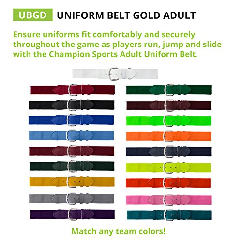 Image of Champion Sports Baseball & Softball Belt - Stretch Fit Uniform Belt for Youth & Adult Players, Multiple Colors