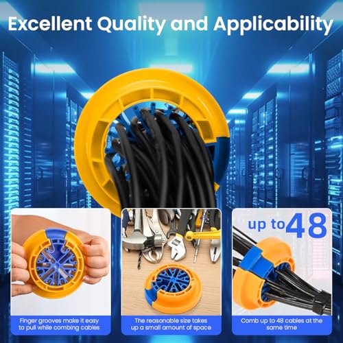 Image of Serplex Cable Comb Tool for 1 /4 Inch Wires, Organized Networking