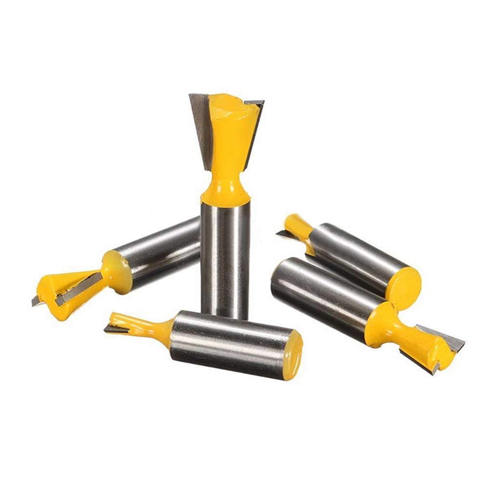 Broca de cola de milano para la construcción de cajas, cajones, carburo, cola de milano, para fresado de carpintería, herramientas de fresado de 1/4" 3/8" 1/2" 5/8" 3/4"