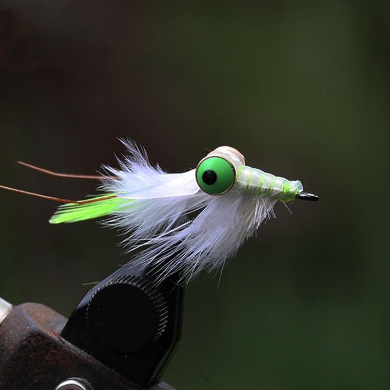 30 peces Ojos de pez en forma de mancuerna para atar moscas miniatura 6