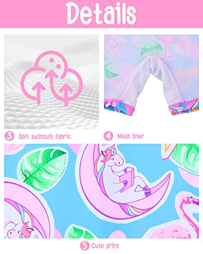 Image of XFGIRLS Baby /Toddler Girls Swimsuit Long Sleeve One-Piece Bathing Suit Rash Guard