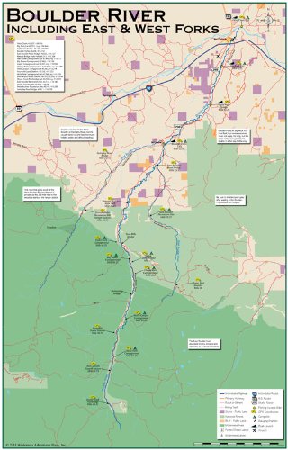 Boulder River 11x17 Flyfishing Map
