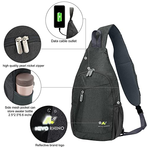 N Nevo Rhino Sling Backpack Multipurpose Crossbody Bag Sling Bag Daypack For Travel Hiking Sports #TOP2