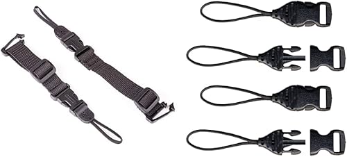 OPTECH USA 1301652 ReporterBackpack - Conectores de sistema, negro y 1301082 Mini QD Loops - 0.059 in - Conectores de sistema, color negro