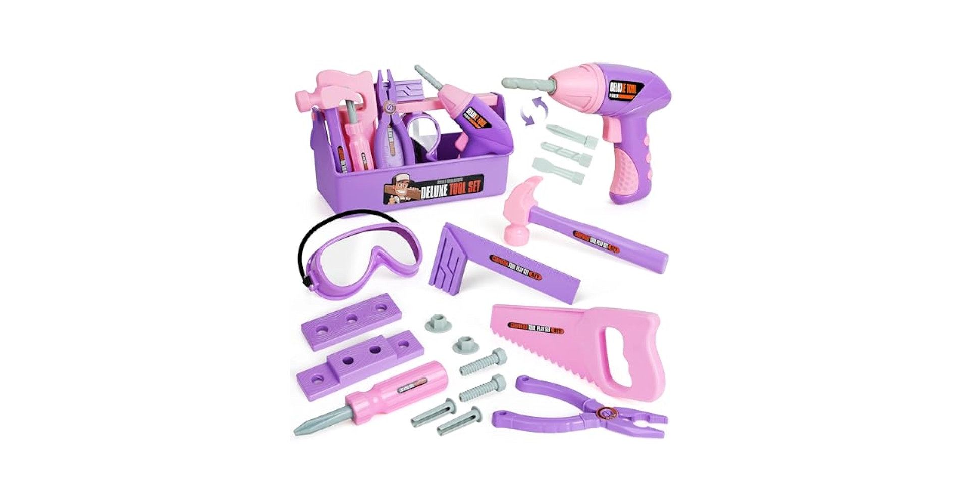 Amazon.com: Kids Tool Set with Toy Drill, Toy Tool Box
