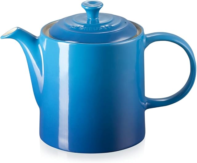 Emaliowany imbryk kamionkowy do herbaty Le Creuset, 1,3 litra, na 4 filiżanki, błękit marsylski