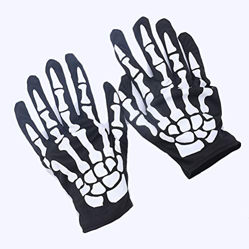 Amosfun Luvas de dedo para dedo, esqueleto de terror, luvas de dedo para decoração de festa (cor ale