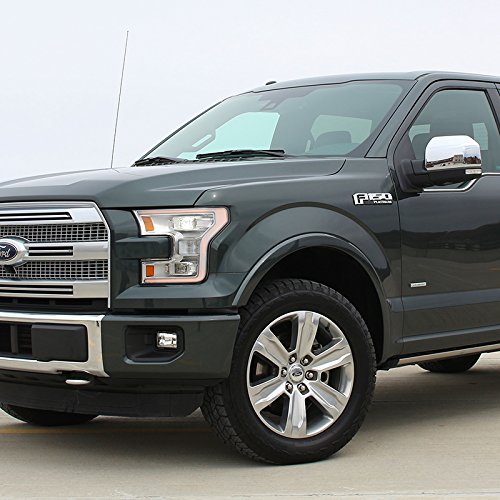 Spec-D Tuning Black Housing Clear Lens LED Fog Lights + Built-In LED Bulbs Compatible with 2015-2017 Ford F150 L+R Pair Assembly