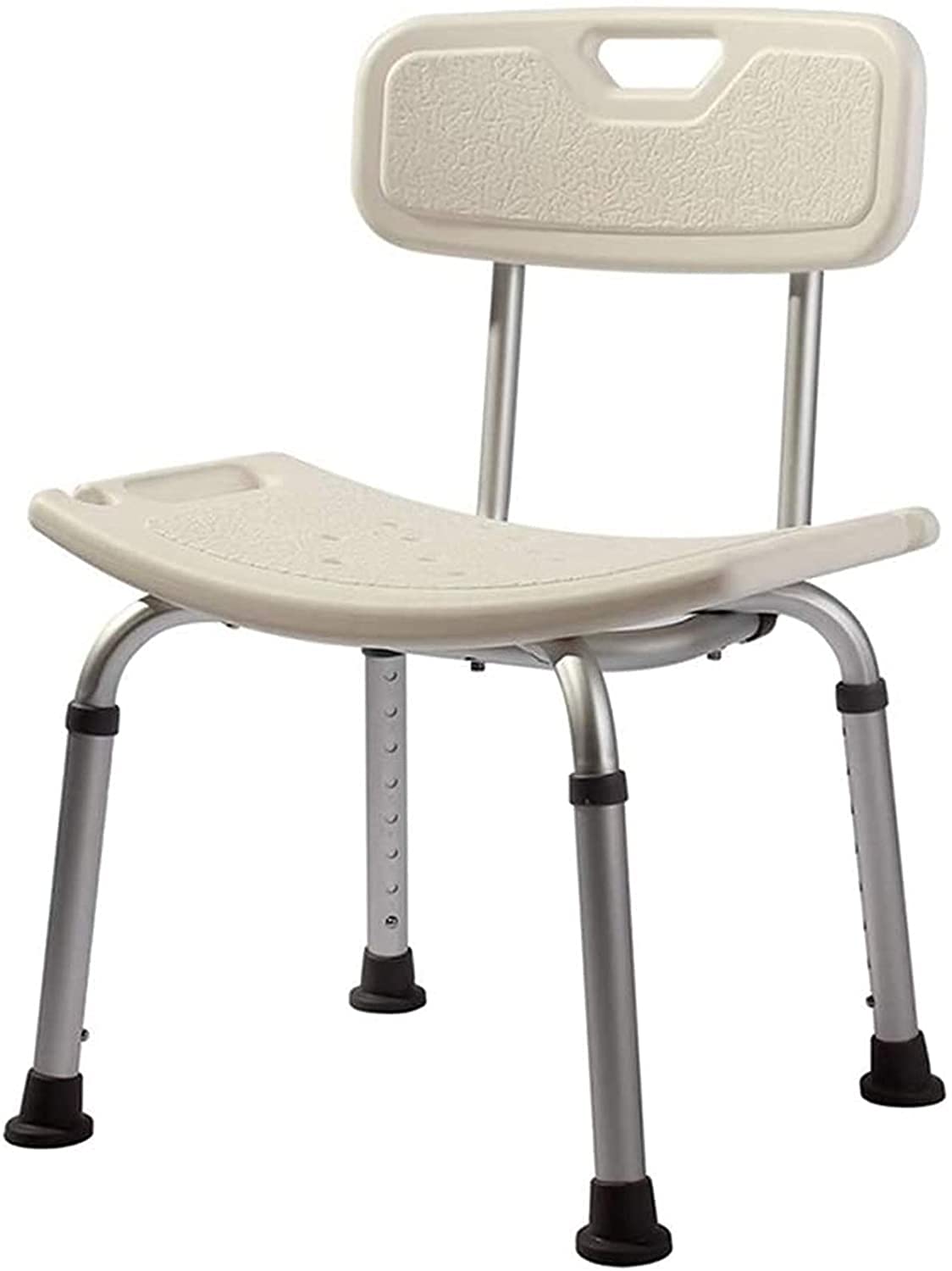 Tabouret de douche en aluminium léger avec dossier ergonomique amovible