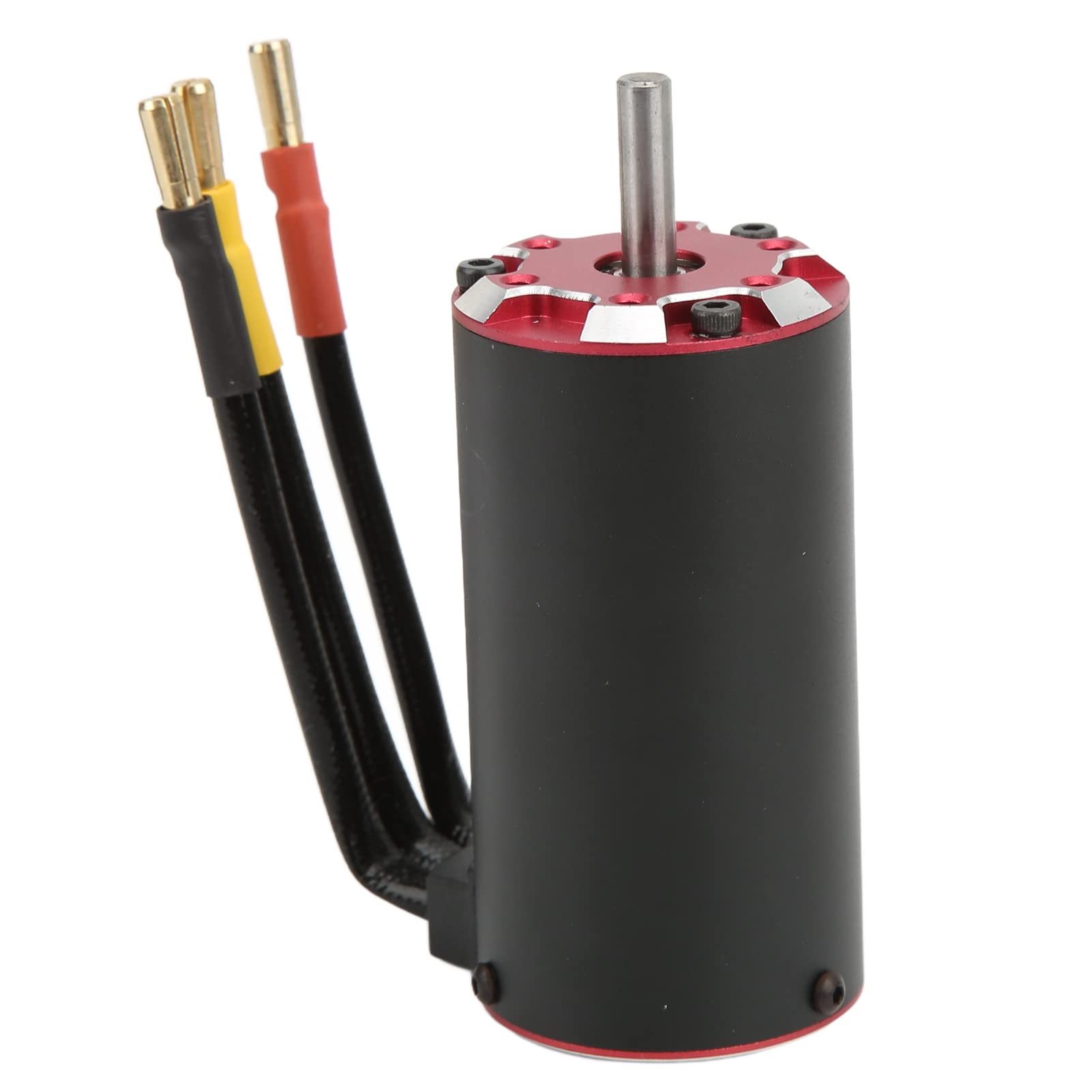 Generic V2 3670 1800KV Bezszczotkowy Silnik Wysoki Moment Obrotowy z Portem Czujnika dla Pojazdów RC 1/8 1/10 Czarne Aluminium