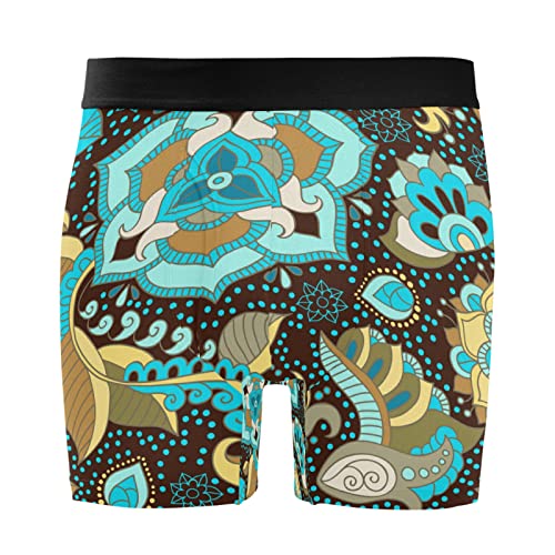 Bóxer para hombre ultrasuave y elástico Vnurnrn con estampado de flor persa