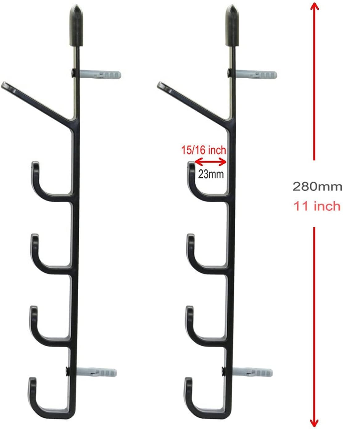 Fishing Gear Fishing Rods Storage Wall Bracket Practical Tool Fishing Pole Rack for 5 Rods Hard Plastic Holder 1 Pair Fishing Accessories